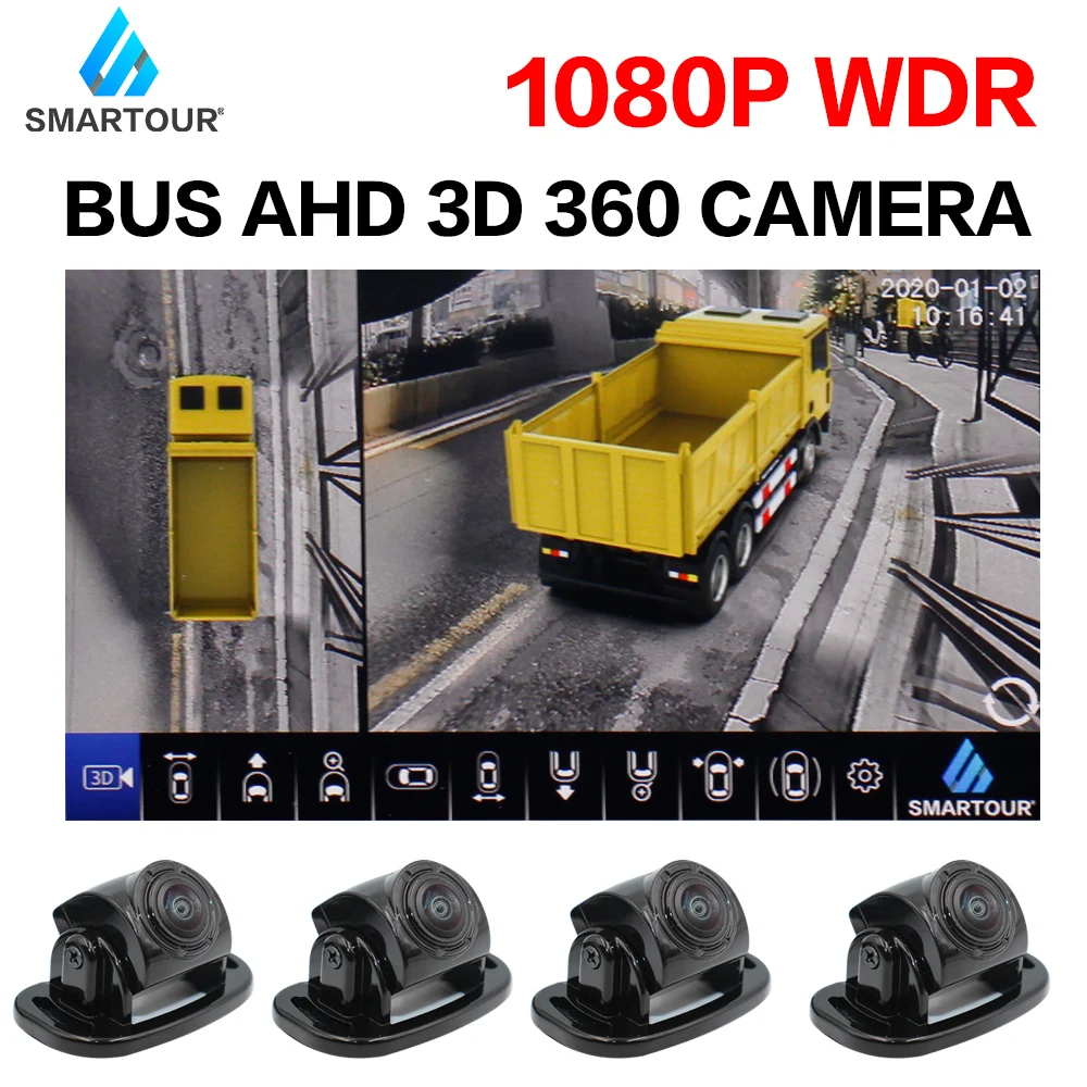 3d-камера заднего вида для автомобиля 360 ° 4 канала DVR | Автомобили и мотоциклы