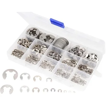 

E Clip External Snap Ring Shop Assortment Kit,304 Stainless Steel E-Clip Snap Ring Assortment Kit(14 Sizes,465 Pieces)