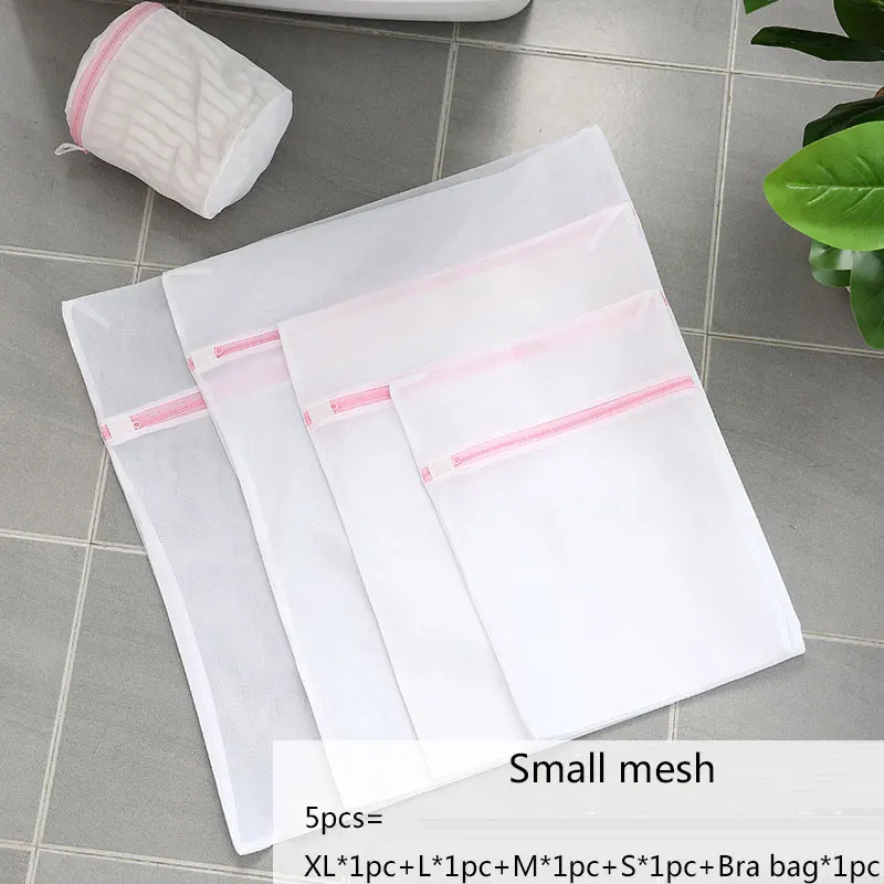 Bra Laundry Bags Double Layer Mesh Wash Cylindrical Zips Washing