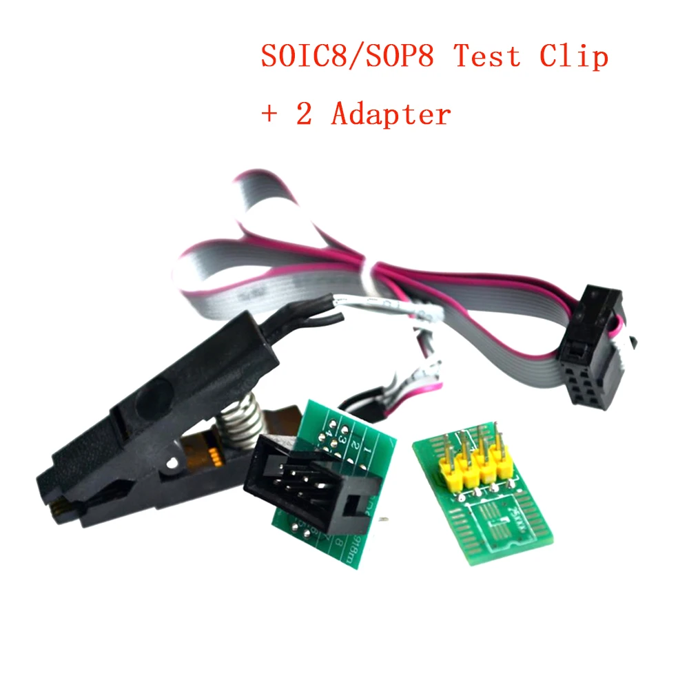 Зажим тестовый SOIC8 SOP8 для EEPROM 93CXX/25CXX/24CXX переходник с 2 зажимами типа крокодил