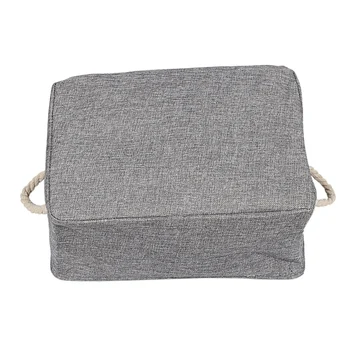 

Foldable Storage Basket with Strong Cotton Rope Handle,Collapsible Storage Bins Set Works As Baby Storage,Toy Storage,Nursery Ba