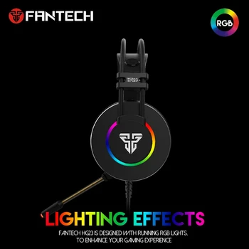 

FANTECH HG23 Headphone Personalize with Octane 7.1 RGB USB Just Wired Gaming Headset Earmuffs for PC PS4 Gaming Headphones