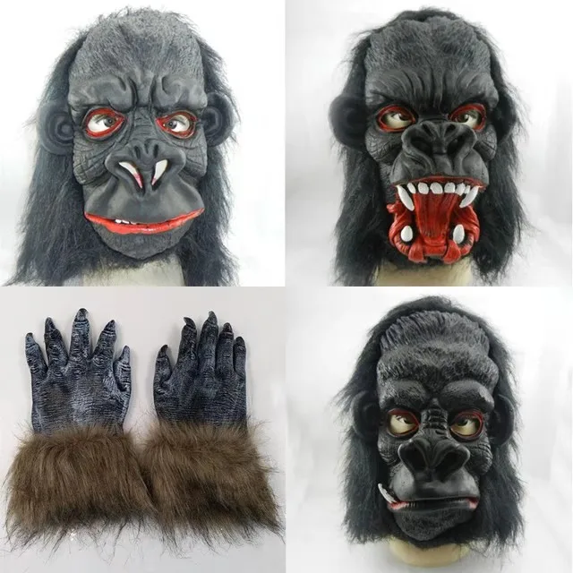 

1Pcs Realistic Orangutan Latex Masks Full Face Animal Monkey Mask Scary Mask Halloween Party Cosplay Prop Masquerade Fancy Dress