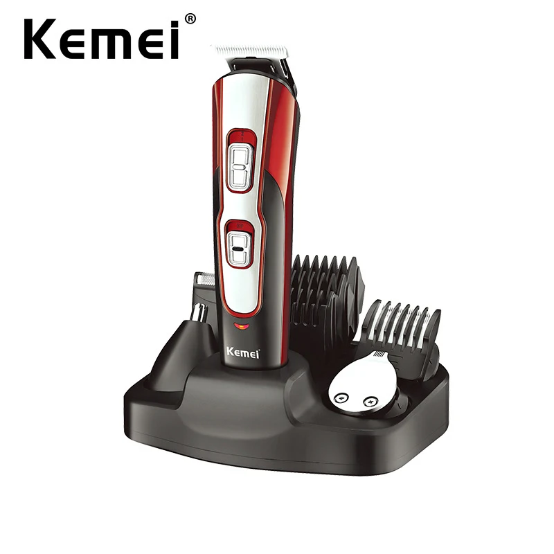 Kemei KM-510 5 в 1 триммер для волос для мужчин перезаряжаемая машинка для стрижки волос Электрический триммер для бороды бритва