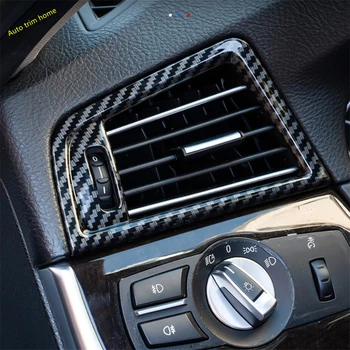 

Inside Dashboard Air Conditioning AC Outlet Vent Frame Cover Trim Fit For BMW 5 Series F10 F18 2011 - 2017 ABS Carbon Fiber Look