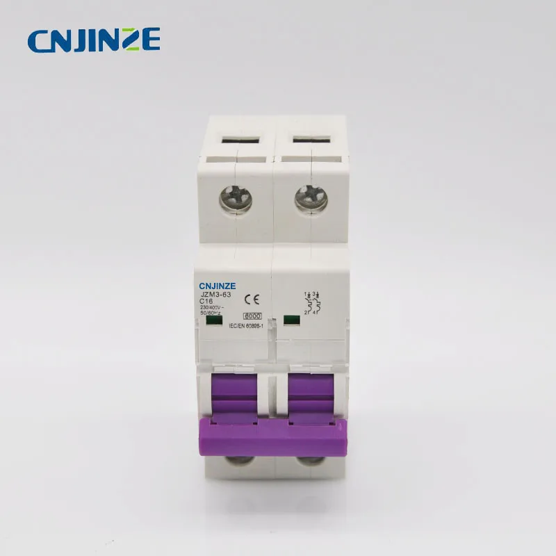 

Circuit Breaker,Low-voltage Miniature Air Circuit Breaker 2poles Purple handle miniature circuit breaker 16A