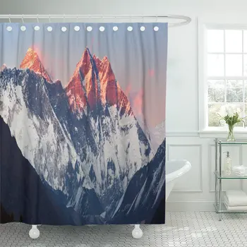 

Panoramic View of Nepalese Himalayas in Solukhumbu District Sagarmatha Shower Curtain Waterproof Polyester Fabric 72 x 78 inches