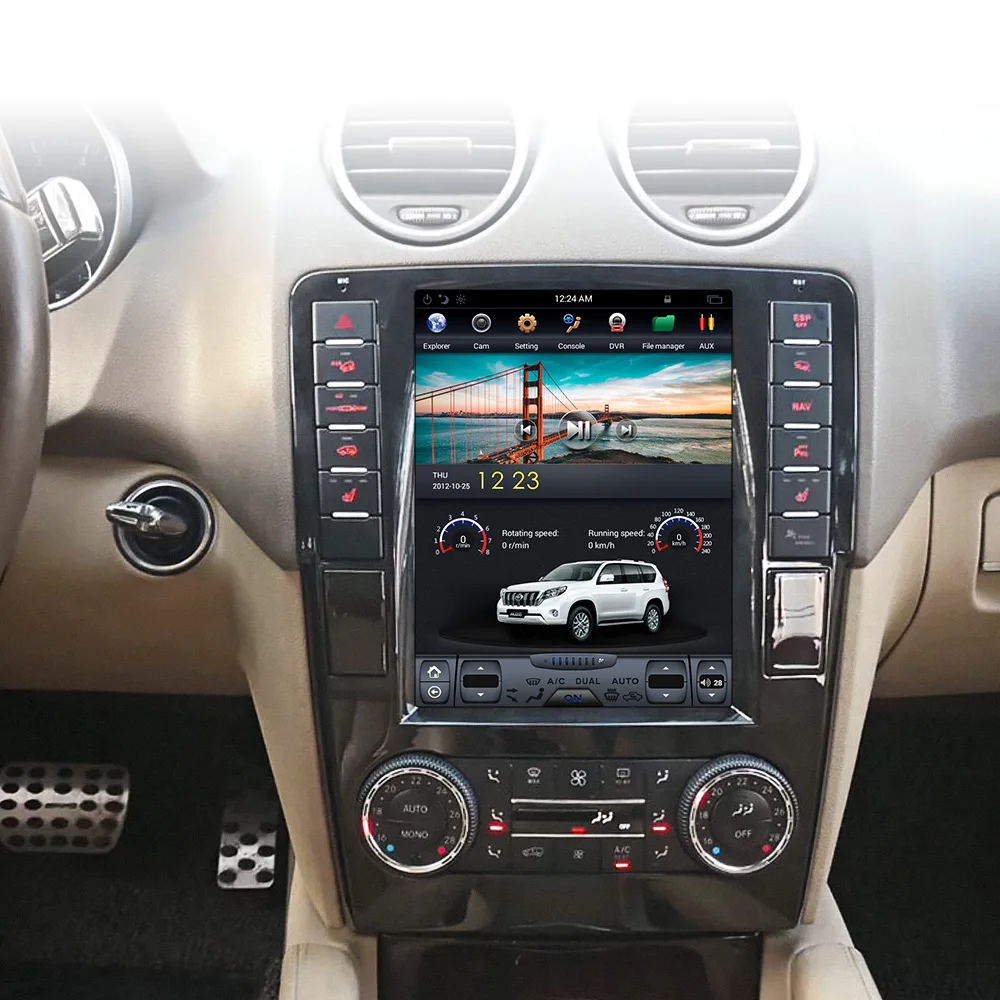 Aotsr Tesla 9," вертикальный экран Android 7,1 автомобильный DVD мультимедийный плеер gps навигация для Mercedes-Benz GL-X164/Benz ML-W164