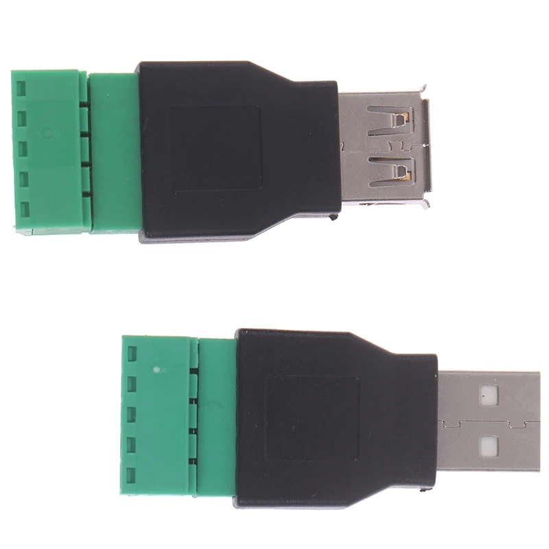 1 шт. USB Женский к винтовой разъем USB штекер с защитным разъемом USB2.0 Женский Джек USB Женский к винтовой клемме