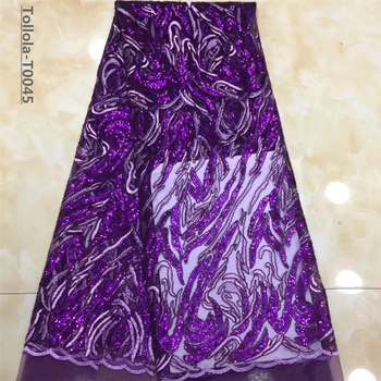 

French Net Lace Fabric 2019 High Quality Latest Beads African Lace Fabric With Embroidery Mesh Tulle Lace Fabric With Sequins