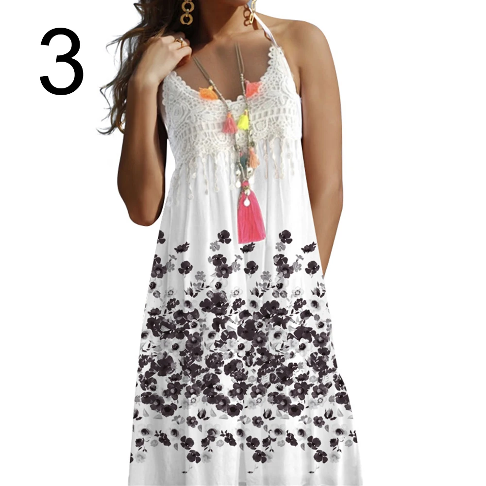 Сексуальное платье vestido de dama de moda vestido de encaje de ganchillo vestido de tira larga vestido estampado vestido de mujer