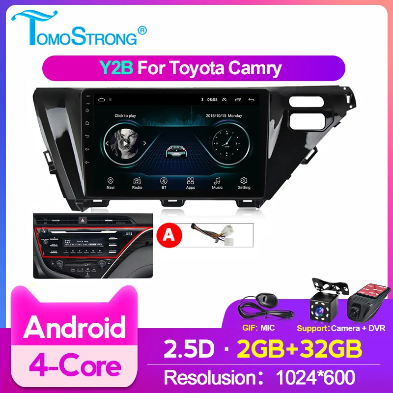 Новая модель Радио Android для Toyota Camry 2018 9 дюймов 2.5D HD экран Автомобильный видеоплеер