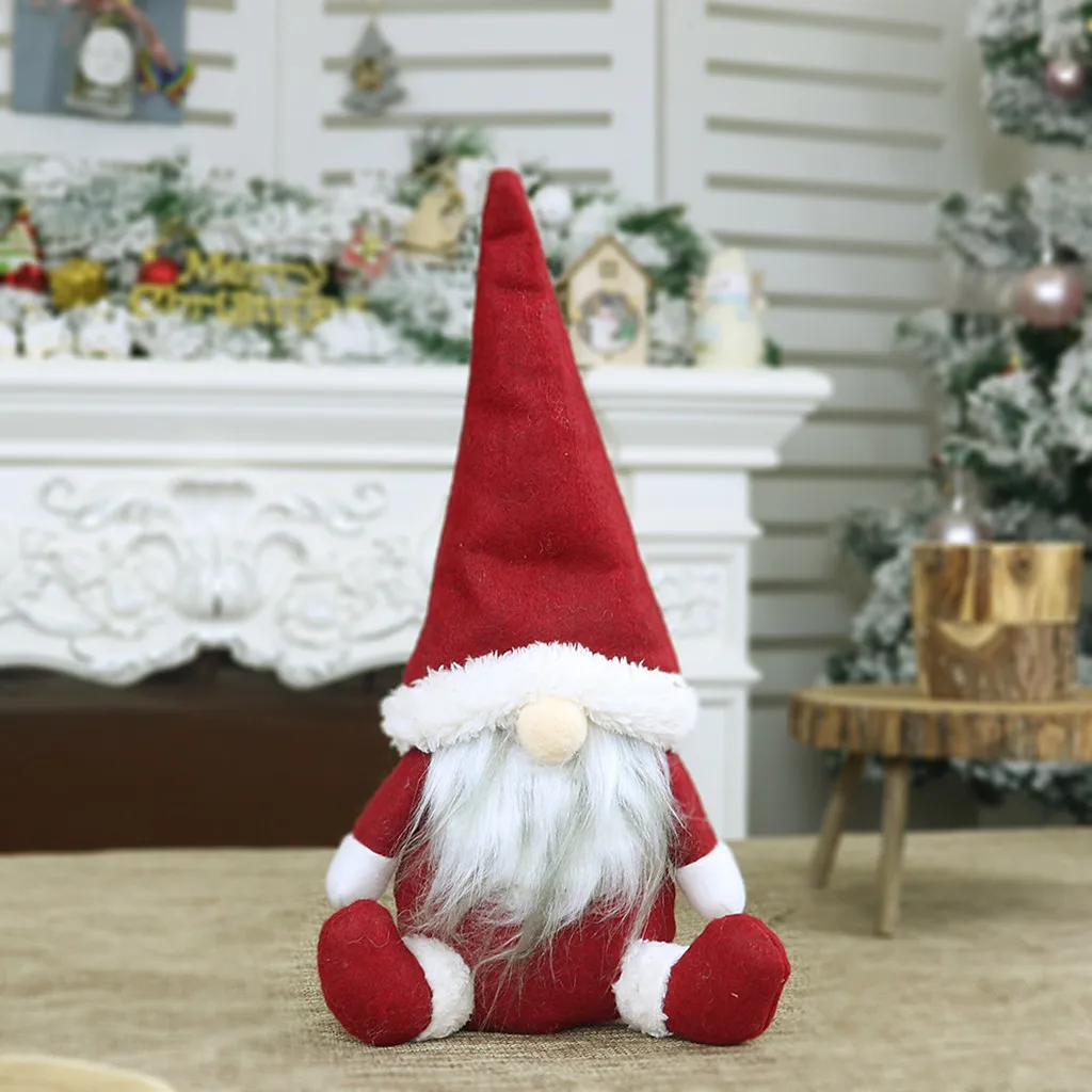 Ручной работы тканевая, с Сантой кукла, подарок на день рождения, для домашнего рождественского праздника украшение дома вечерние Рождественский Декор Аксессуары