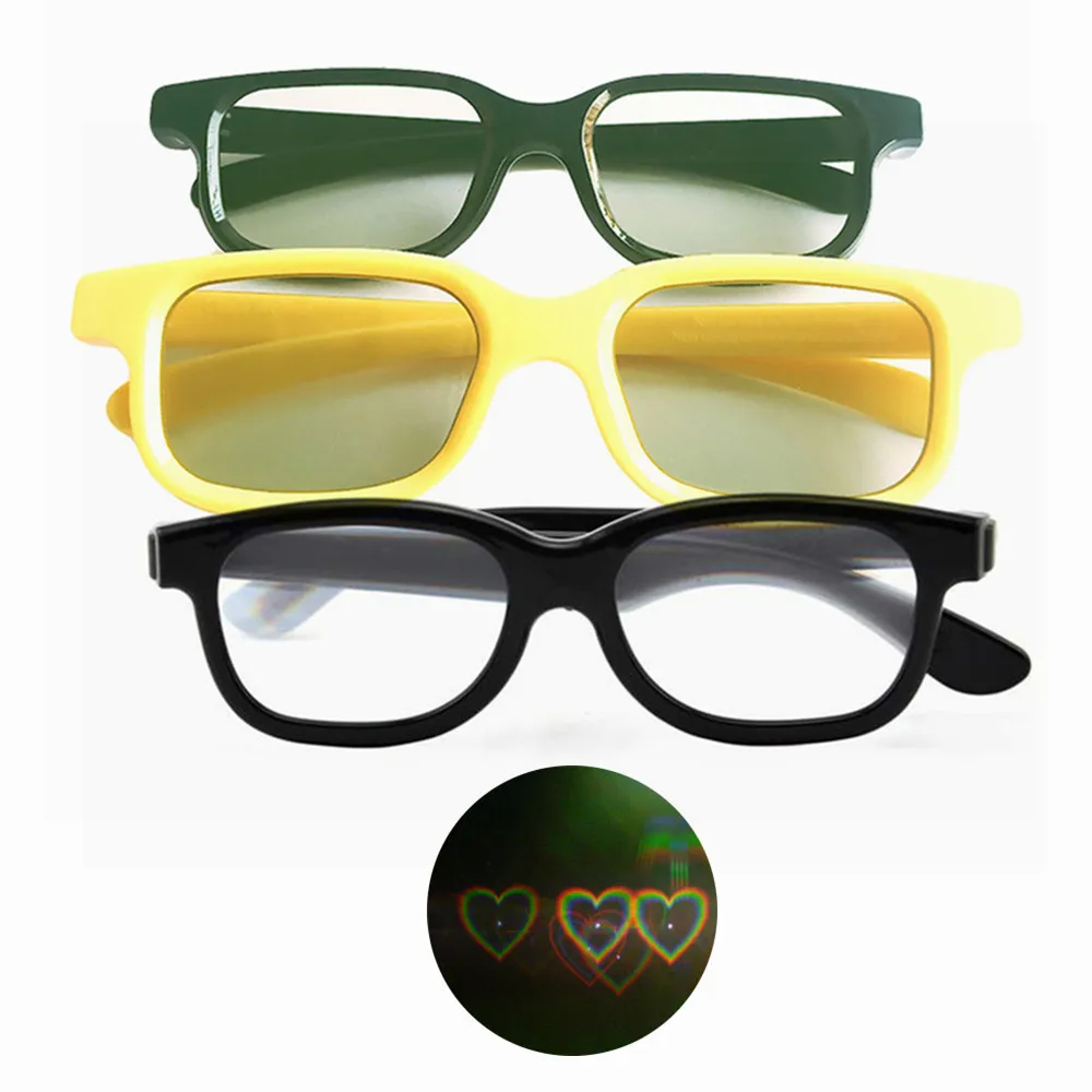 Confezione famiglia da 10 pezzi Occhiali a diffrazione per fuochi  d'artificio a forma di cuore arcobaleno Vedi cuori per rave, festival  musicali, luci natalizie Matrimonio|heart diffraction glasses|diffraction  glassesheart 3d glasses - AliExpress