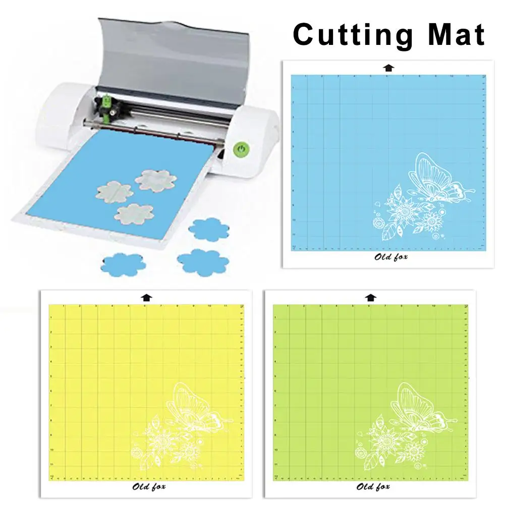 

Replacement Cutting Mat Transparent Adhesive Mat Pad With Measuring Grid 12 By 12-Inch For Silhouette Cameo Plotter Machine