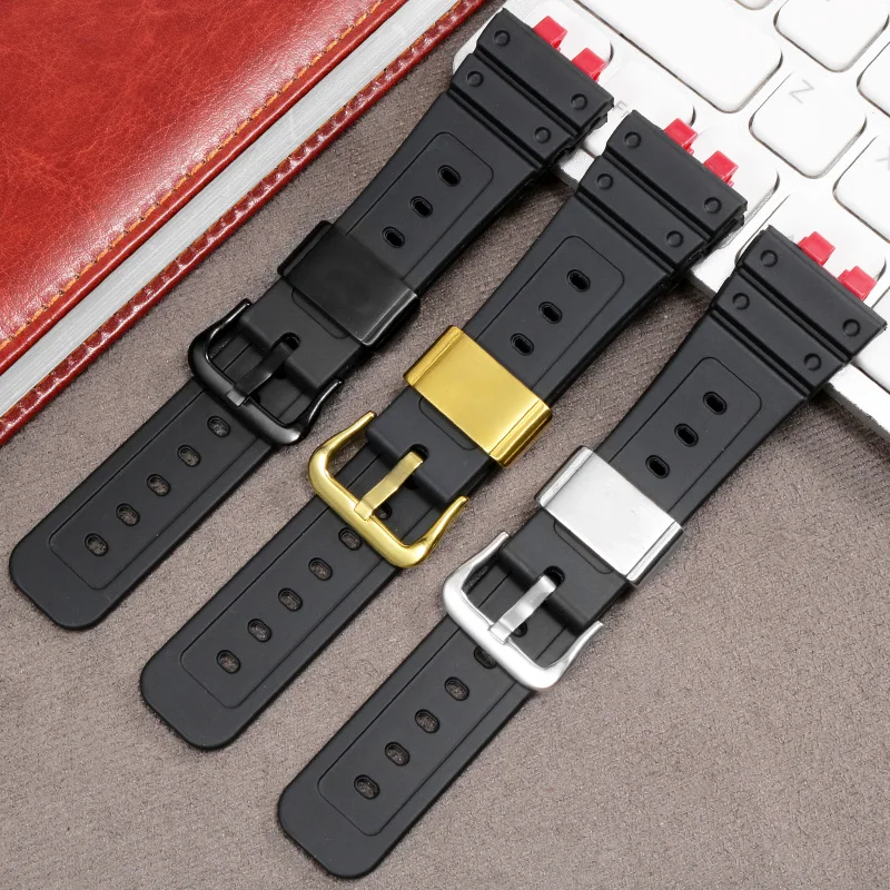 

Waterproof Rubber Watchband Black Band With Pin Buckle Replacement silicone Strap For GMW B5000 Special Interface Bracelet