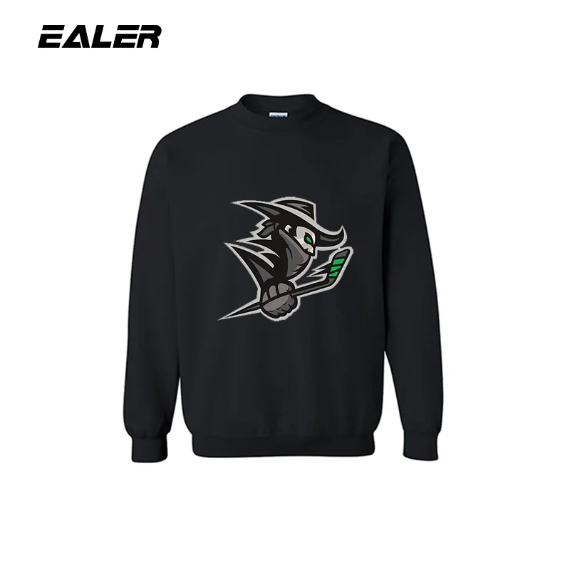 black EALER хоккейный свитер с логотипом для болельщиков - Цвет: black