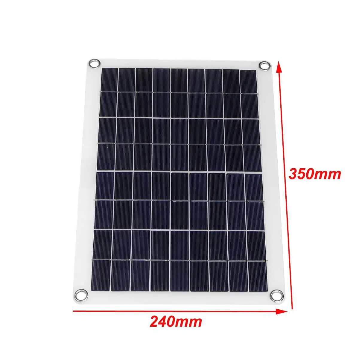 350x240x2.5MM Солнечная панель Батарея Зарядное устройство наружная переносная солнечная панель доска крокодил клип автомобильное зарядное устройство присоска для телефона RV Автомобильная лодка яхты - Цвет: 350x240x2.5MM