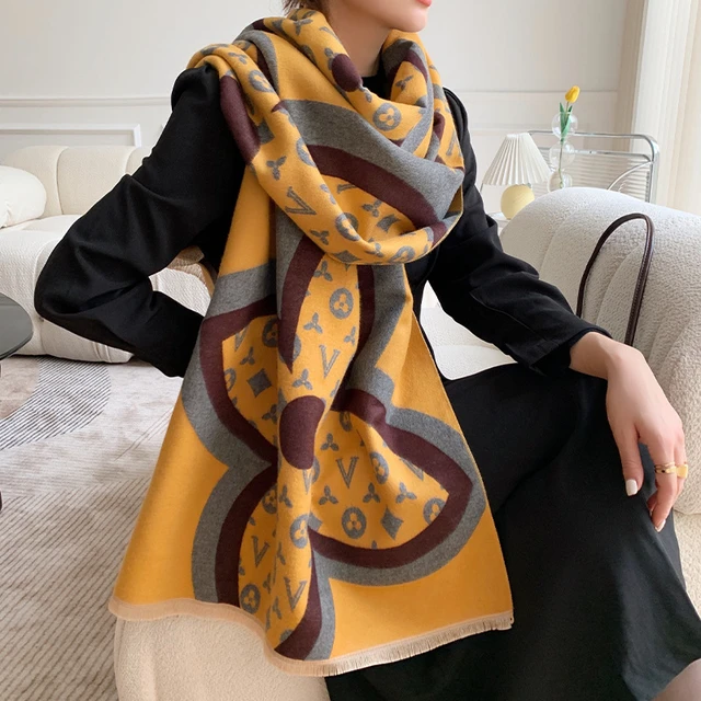 Imitation Cashmere Long Scarf Double-sided Jacquard Air