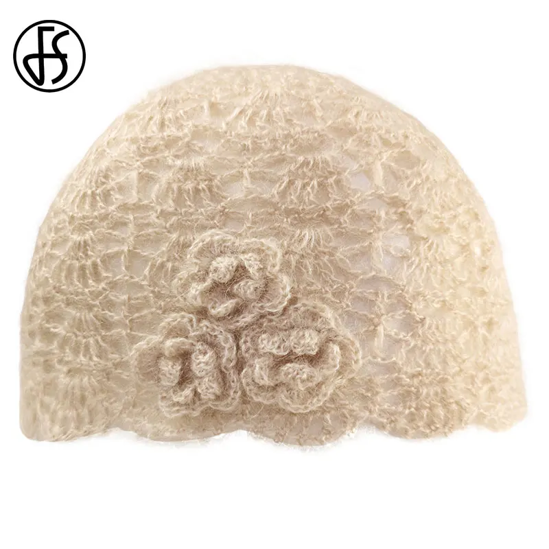 FS зимние шапки для женщин теплая вязаная шапка бини осенние дам однотонные из