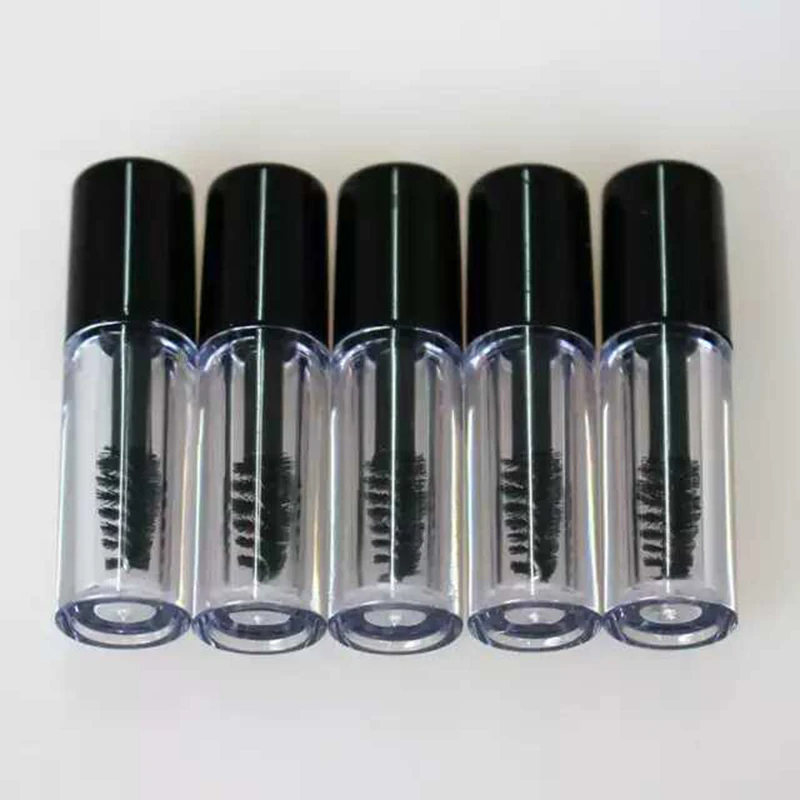 3/10PC/Lot 3ml Empty Mascara Tube Eyelash Cream Vial/Liquid Bottle Sample Cosmetic Container with Leakproof Inner Black Cap Hot