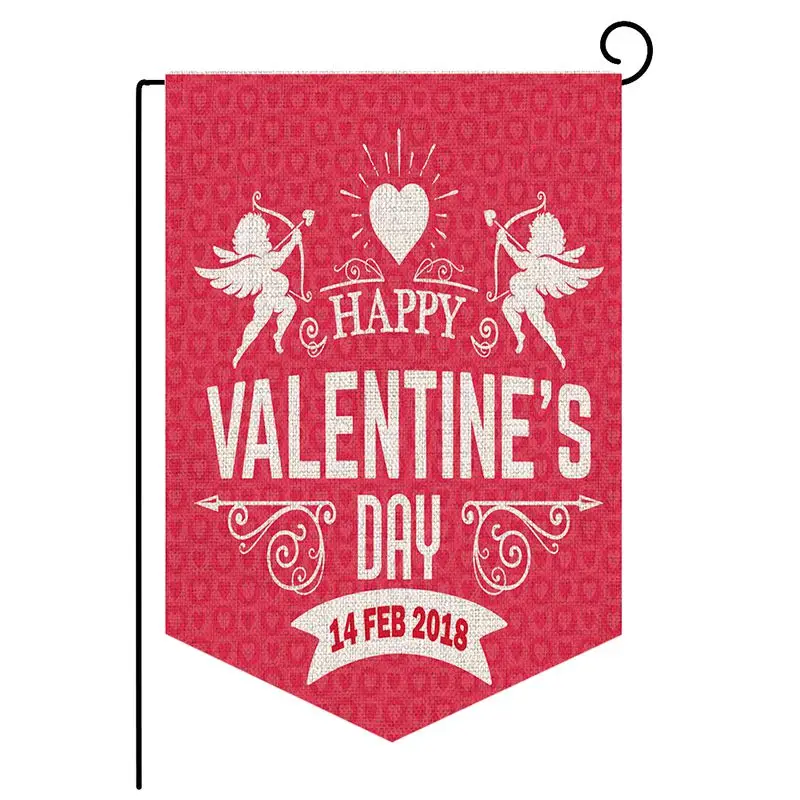 1 шт. декоративное сердце трио Любовь Красный Розовый День Святого Валентина сад флаг огненное сердце узор сад флаг - Цвет: 6