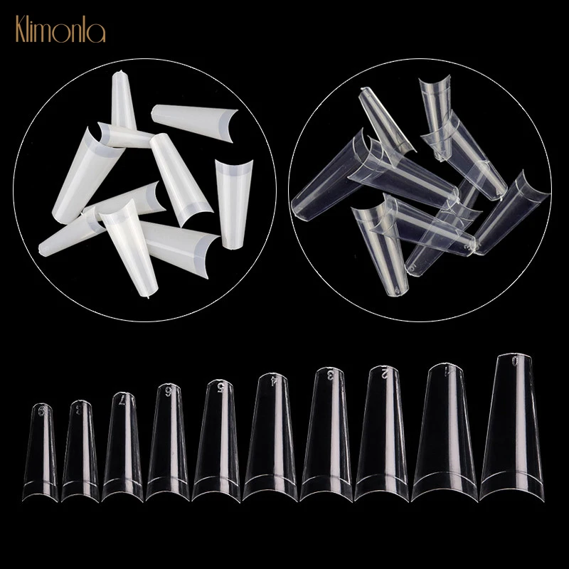 500 шт./упак. прозрачные/Натуральные Искусственные ногти для французского