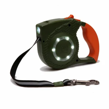 

4M Retractable Dog Leash With LED One-handed Lock Extending Puppy Walking Leads Adjustable Pet Nylon Dog Collar As New