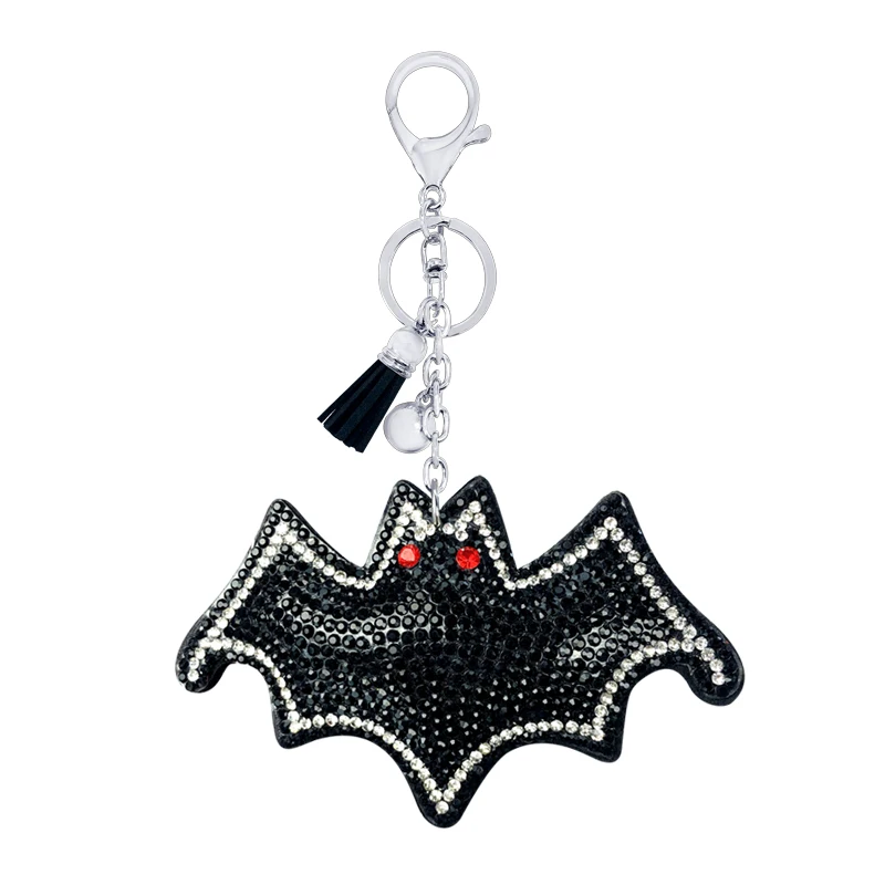 

New Korean flannel rhinestone bat keychain pendant creative gift fresh tassel bag charm animal accessories