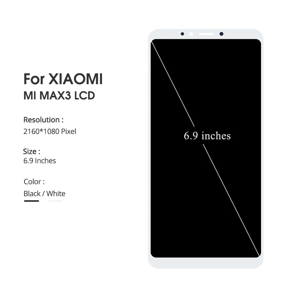 Для 6," Xiao mi Max 3 mi Max3 ЖК-экран с рамкой сенсорной панелью дигитайзер для Xiaomi mi Max 3 дисплей