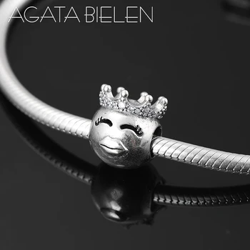 

Charming 925 Sterling Silver beautiful princess crown fine beads for Jewelry making Fit Original Pandora Charm Bracelet