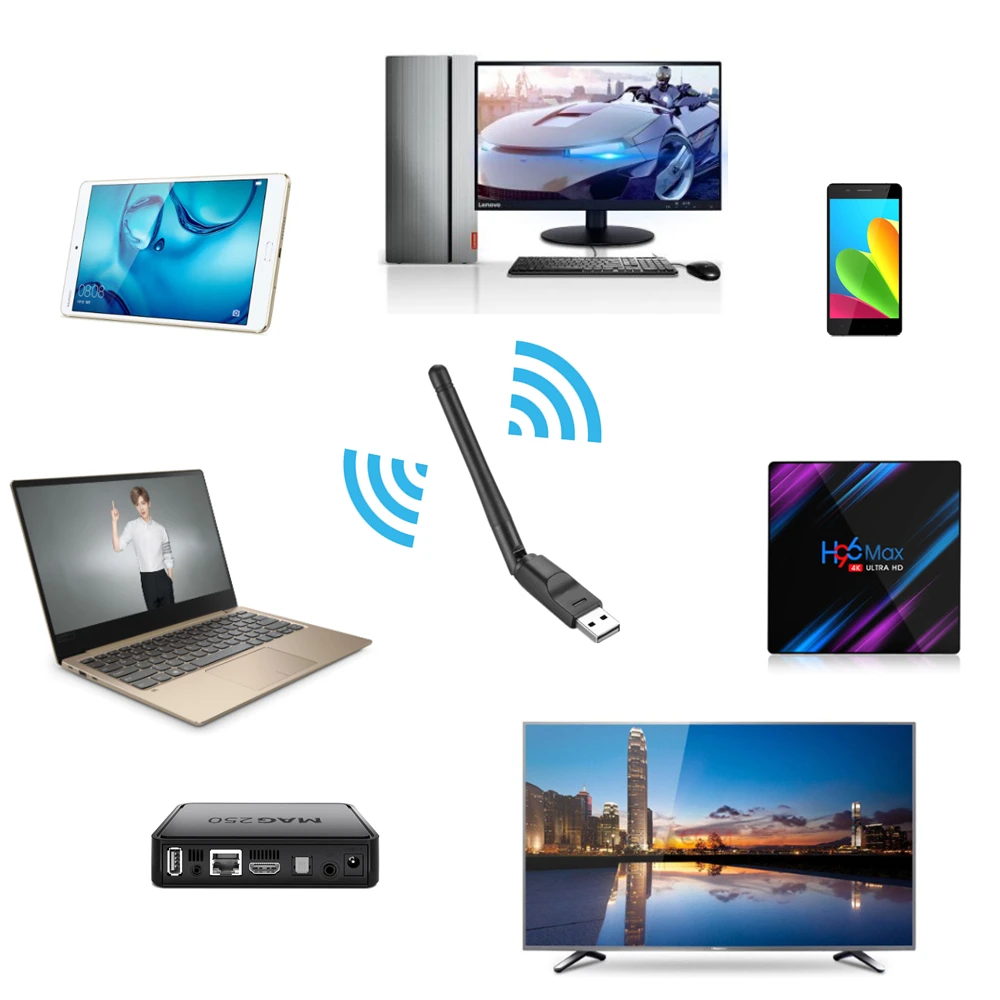 Ralink RT5370 беспроводная сетевая карта 150 Мбит/с мини USB 2 0 WiFi адаптер Антенна ПК LAN Wi Fi