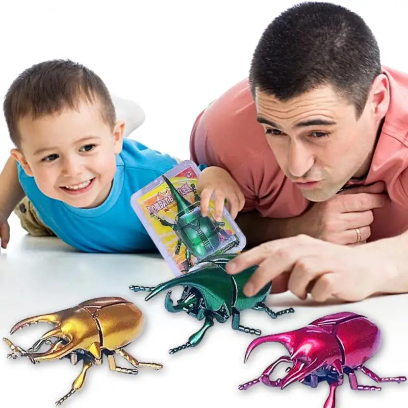 4pcs Safe Clockwork Toys Small Chain Beetle Toys Clockwork Beetle Toys for Boys 