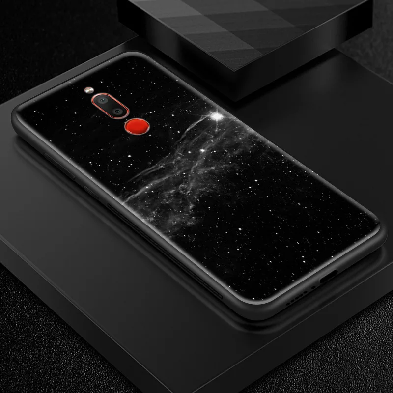 Роскошный чехол для Meizu 16s 16th плюс 16X M6T M882Q M892Q заднее закаленное Стекло чехол для Meizu M5 M6 M8 M9 Примечание печатных темно силиконовый чехол