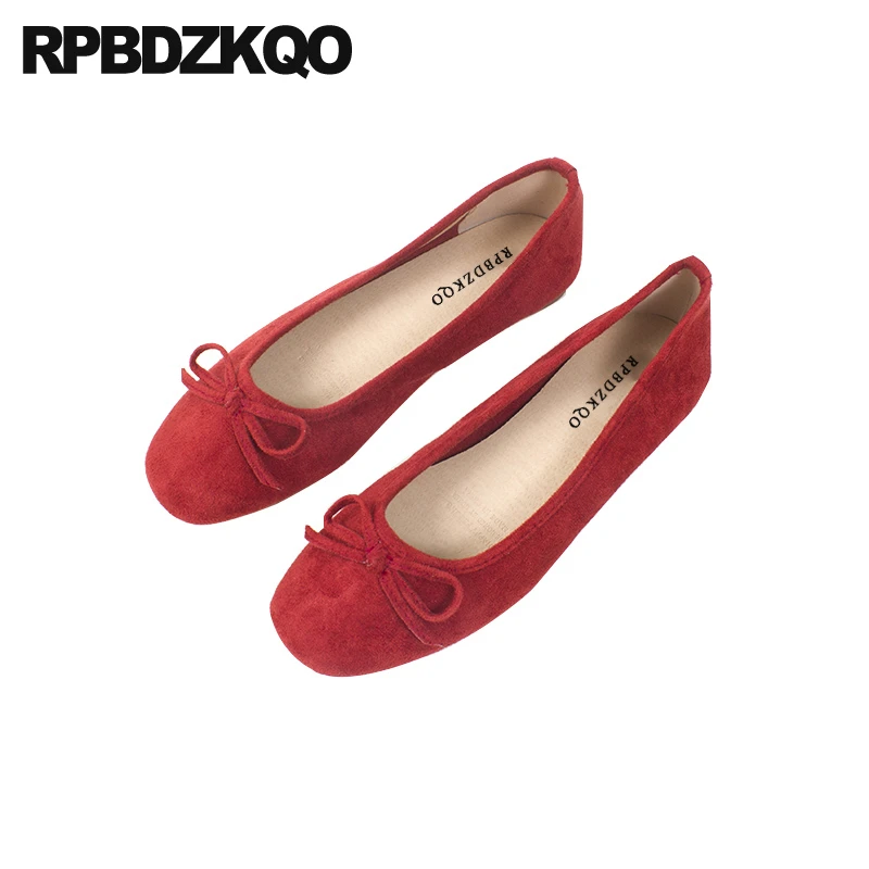 ladies red ballet pumps