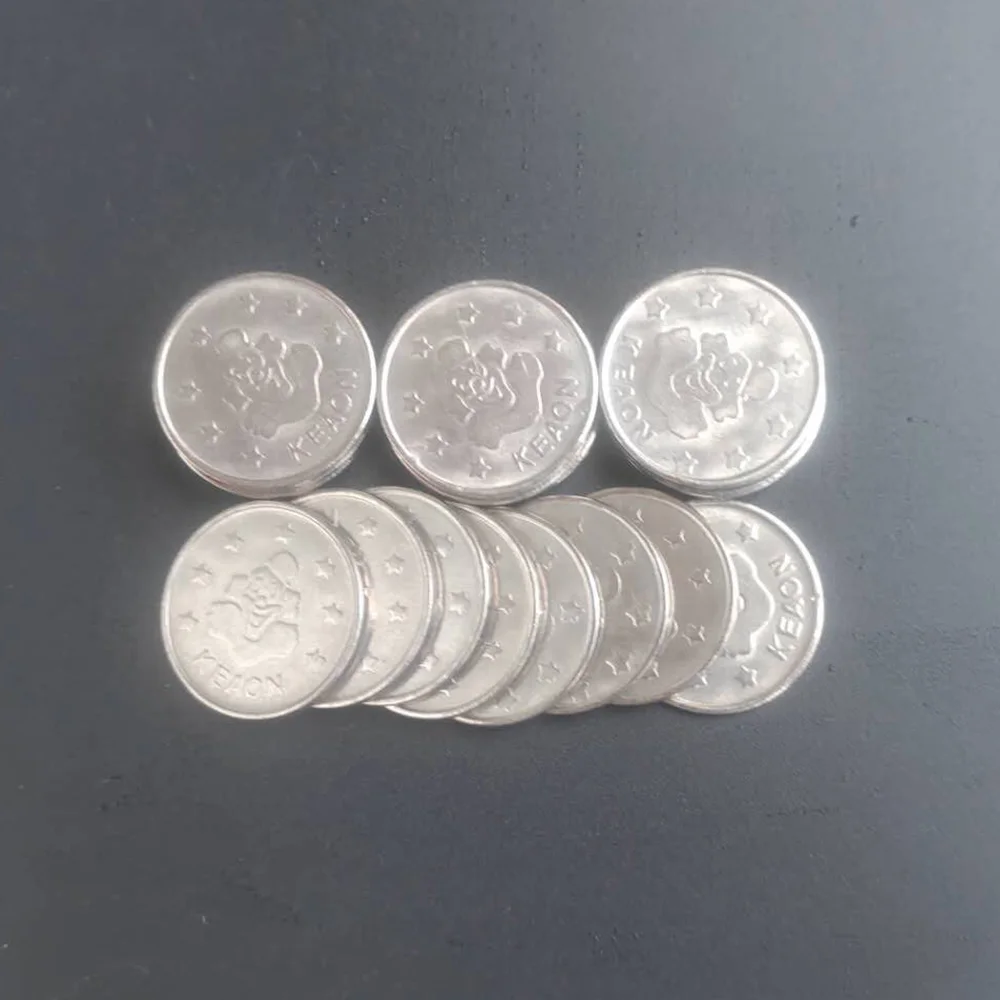 스테인레스 스틸 아케이드 게임 토큰, 금속 아케이드 게임기, 동전 토큰, 24.2*1.85mm, 100 개