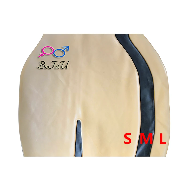 Latex Shorts natural seamless Pants sexy boxers Tight panties exotic underpants Trousers