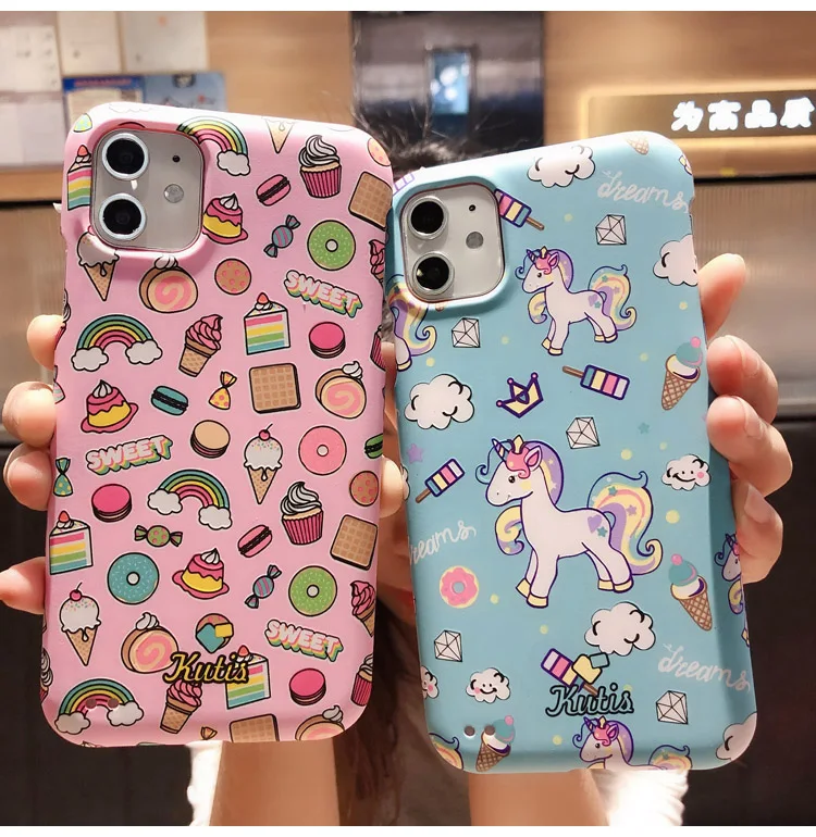 Чехол с фламинго для iphone 11 Pro, 360, передняя и задняя крышка, чехол для iphone XS max XR X 8 6 7 plus, чехол с изображением единорога, цветка розы, торта