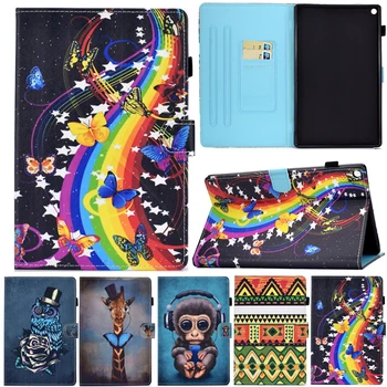 

Cover For Amazon HD8 HD 8 Cartoon Leather Stand Case For Amazon Kindle Fire HD8 HD 8 2016 2017 2018 2019 8.0 Tablet Covers Cases