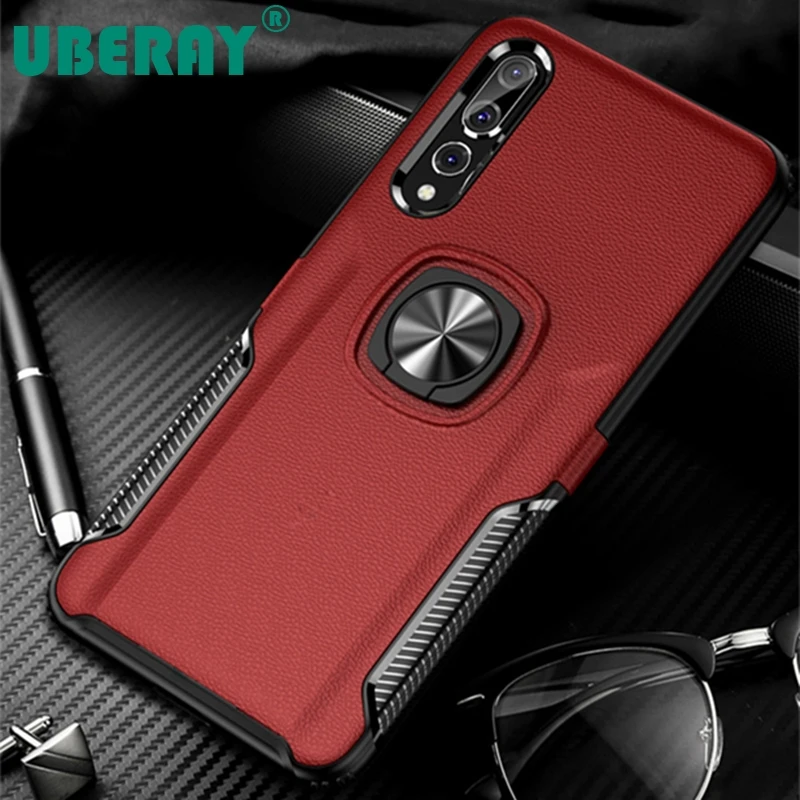 Магнитный металлический кольцевой кронштейн чехол для Huawei P20 Pro P30 Lite Роскошный