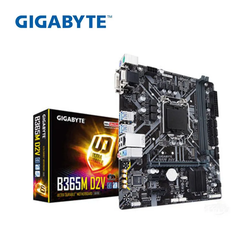 Полная новая игровая Материнская плата Gigabyte / B365M D2V поддержка Win7 8 9 поколения ЦП