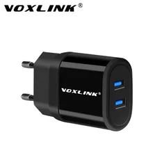 VOXLINK USB зарядное устройство адаптер для iPhone 2 порта 5V2. 1A USB настенное/дорожное зарядное устройство портативный мобильный телефон зарядное устройство адаптер для samsung