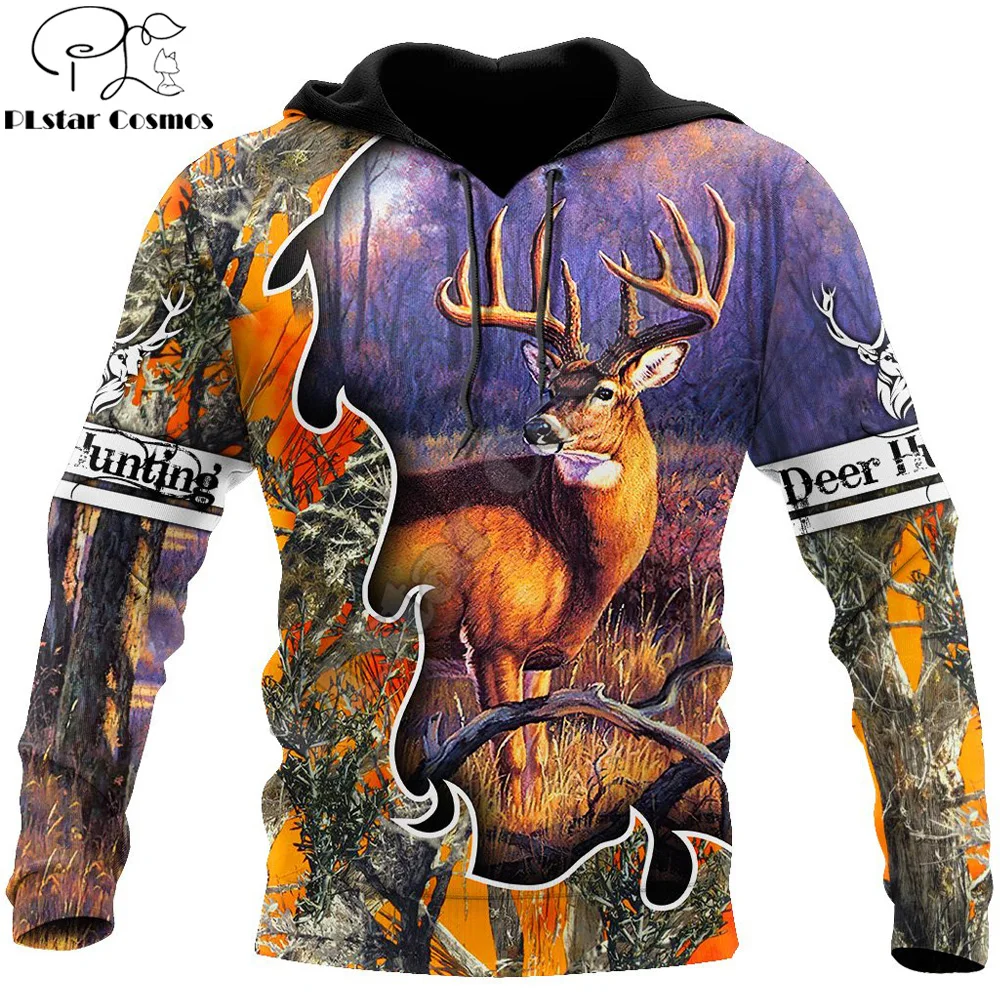 

Camo Deer Hunter 3D All Over Printed Fashion Mens Autumn Hoodie Sweatshirt Unisex Streetwear Casual Zip Jacket Pullover KJ533