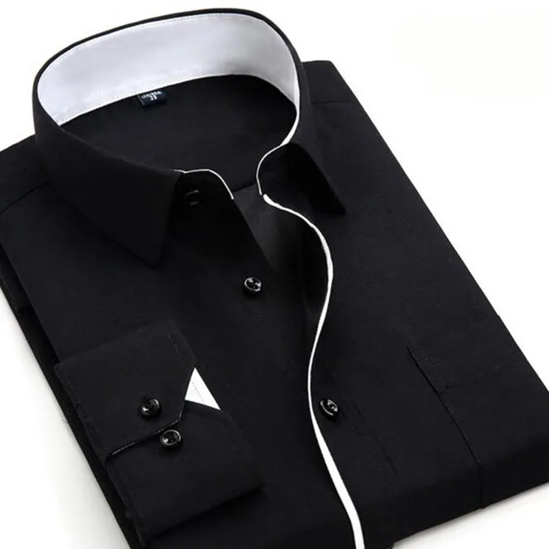 Мужские однотонные однобортные рубашки ярких цветов Camisa, тонкие рубашки из чистого хлопка высокого качества в английском стиле, одежда Vestido