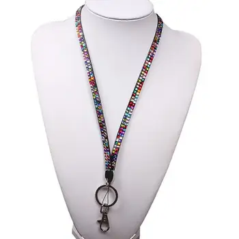 

Id Certificate Card Holder Neckband Lanyard Colorful / Black / Deep Purple / Silver Id Card Exhibition Lanyard