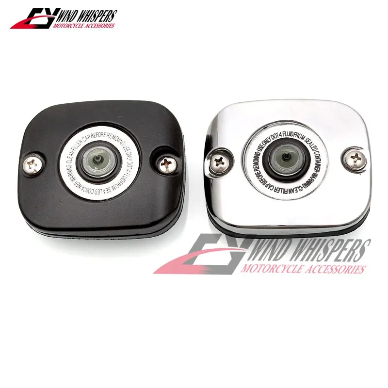 Хромированный черный тормозной главный цилиндр крышка колпачок с насосным Дозатором Для Harley Dyna Softail Fat boy Road King прогулочный трёхколёсный мотоцикл