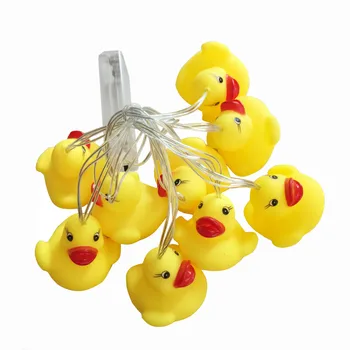 

Best selling source of new vinyl animal small yellow duck LED string lights Christmas party decoration lights