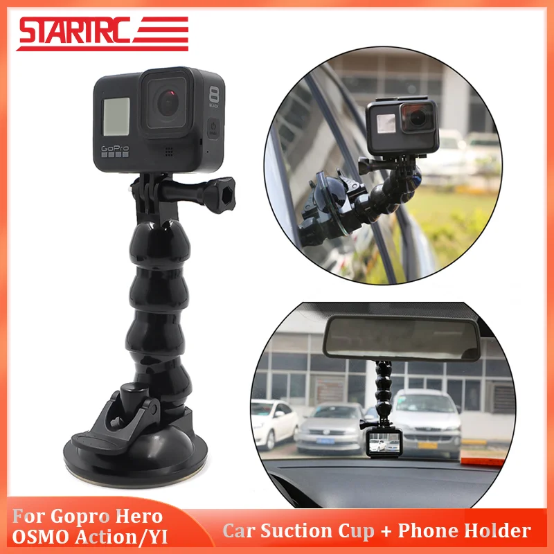 Автомобильный адаптер на присоске STARTRC для Gopro Hero 5/6/7/8 черный Xiao mi Yi DJI OSMO Action |