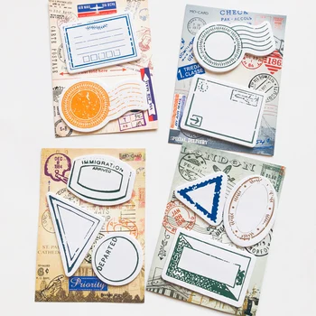 

1X Vintage Retro Postage Design Memo Pad Plan Message Sticky Notes
