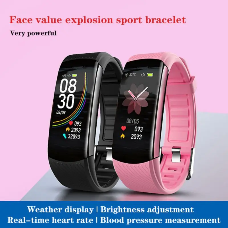 

Sport Watch Blood Pressure Heart Rate Sleep Exercise Pedometer Bluetooth Smart Bracelet C6T Body Temperature Monitoring1